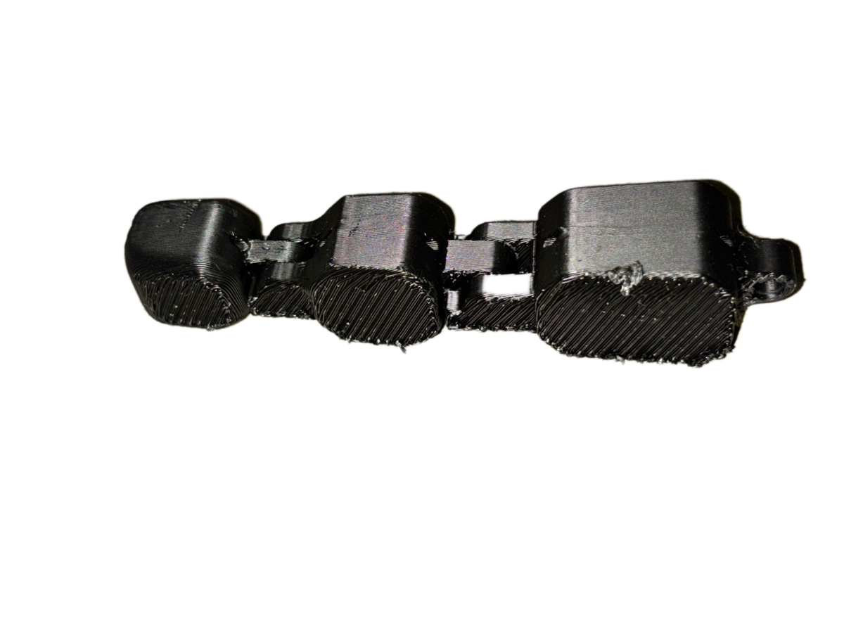 Assembled printed finger with refined joints
