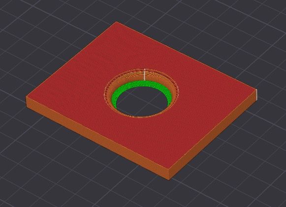 Slicer view of a base-plate layer